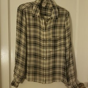 Silk button down blouse